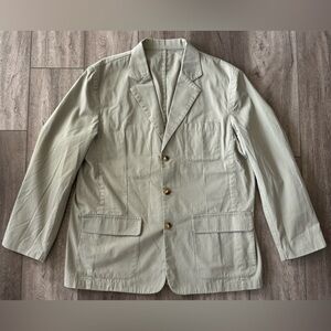 Orvis Buzz Off Field Jacket Mens 44 Green Khaki Blazer 100% Cotton Insect Shield